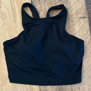 Athleta M Black Women's Conscious crop bikini swim top A-C